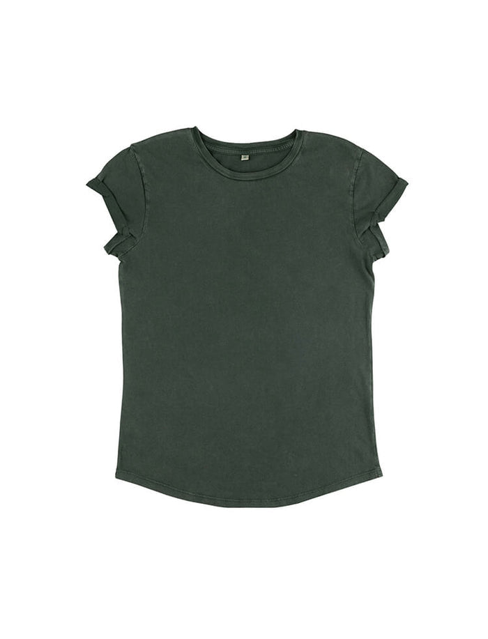 Organic Cotton Rolled Sleeve T-shirt – Women's - Bascora
