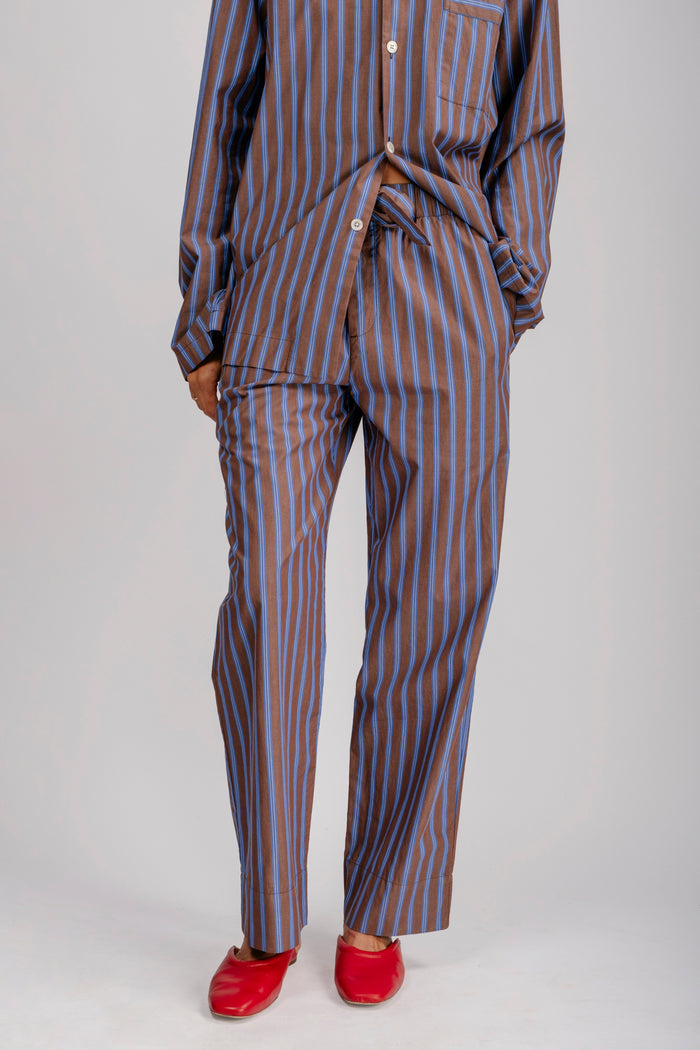 Organic Poplin Striped Sleepwear Pant