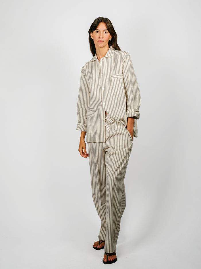 Organic Poplin Striped Sleepwear Pant