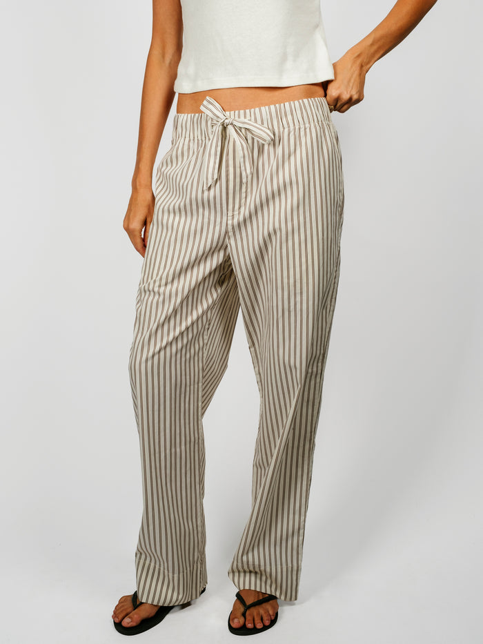 Organic Poplin Striped Sleepwear Pant