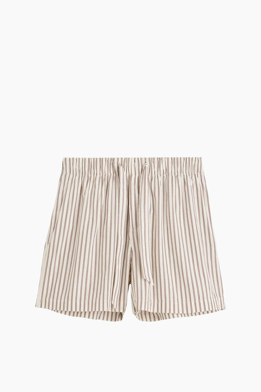 Organic Poplin Striped Sleepwear Short
