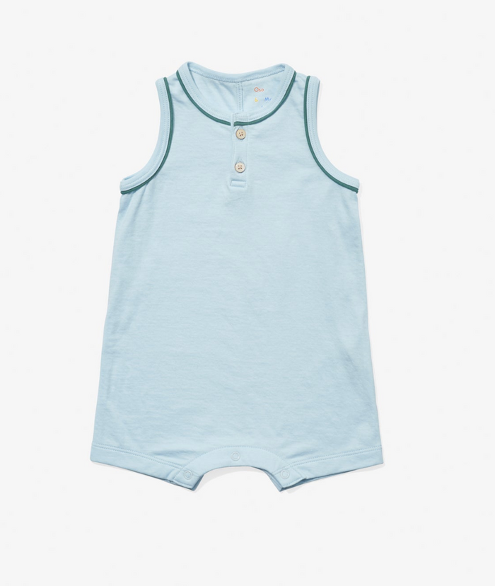 Oso & Me Lachlan Romper in Mist