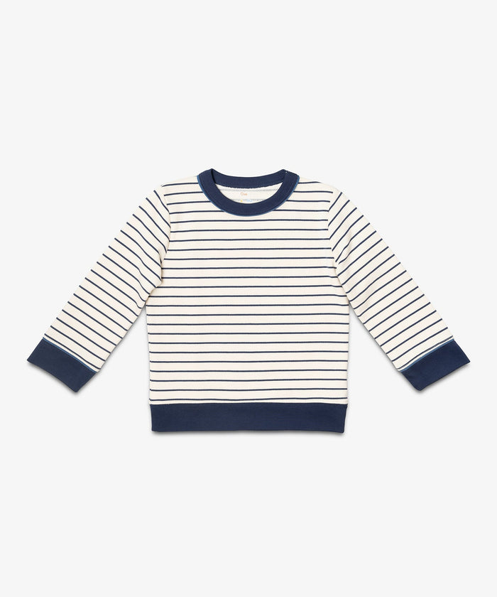 Oso & Me Remy Sweatshirt in Navy French Stripe