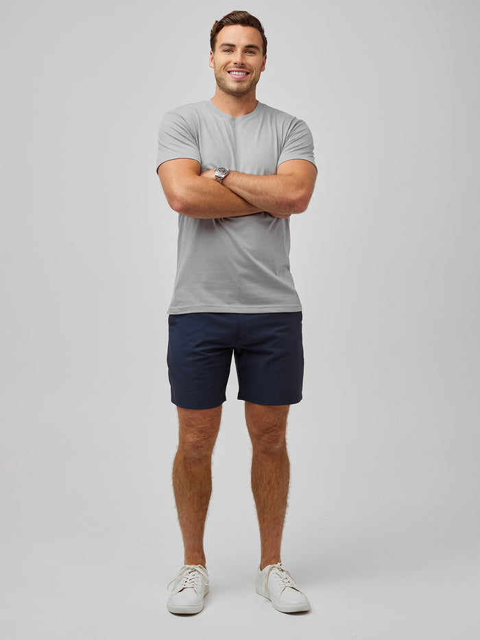 Pair your pebble grey tee with everyday shorts # Everyday Essentials | Men's Tees + Shorts at FCT