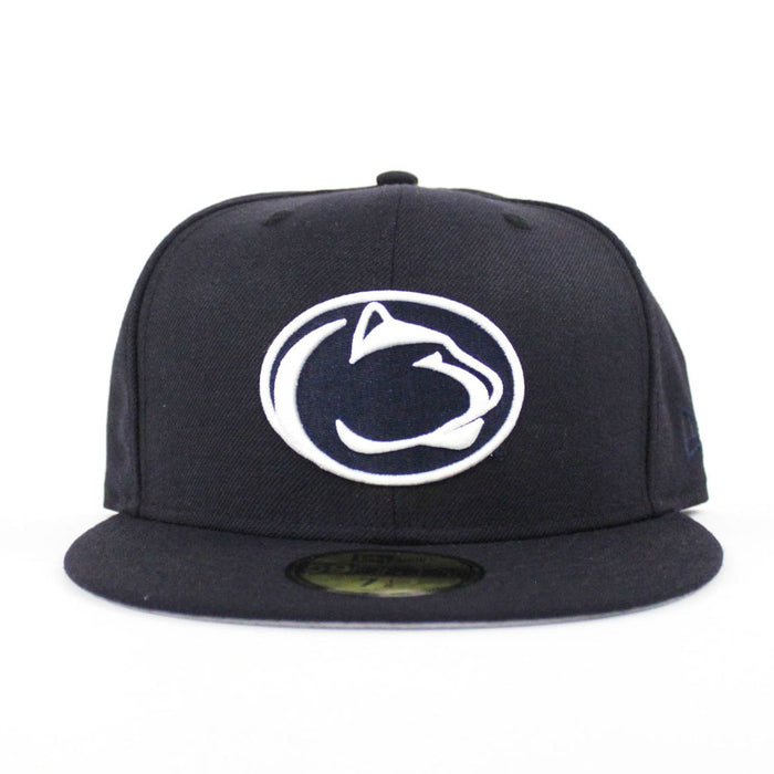 Pennsylvania State University New Era 59FIFTY Fitted Hat (Penn State NCAA Gray Under Brim)