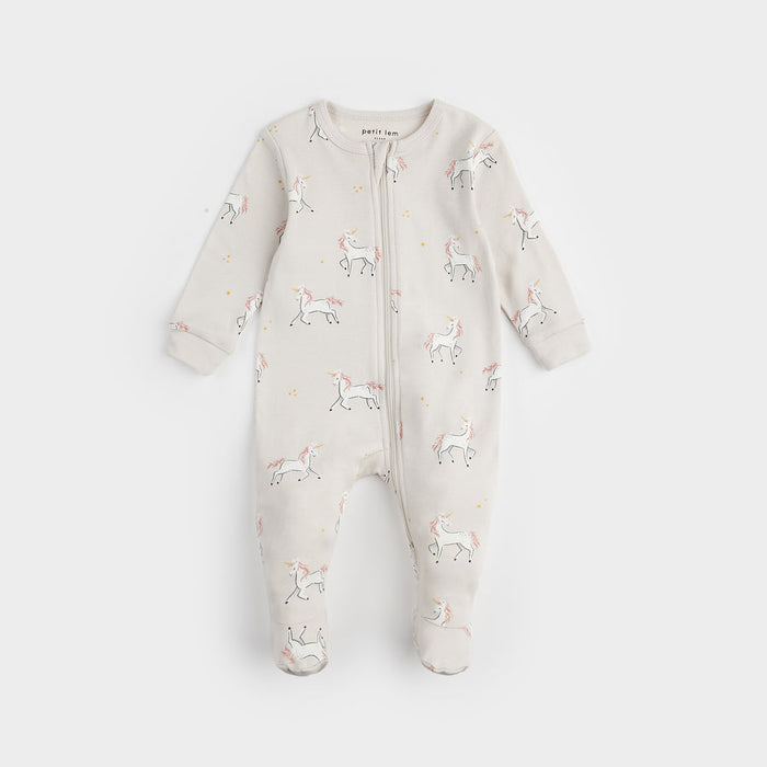 Petit Lem Unicorn Sleeper in Creme