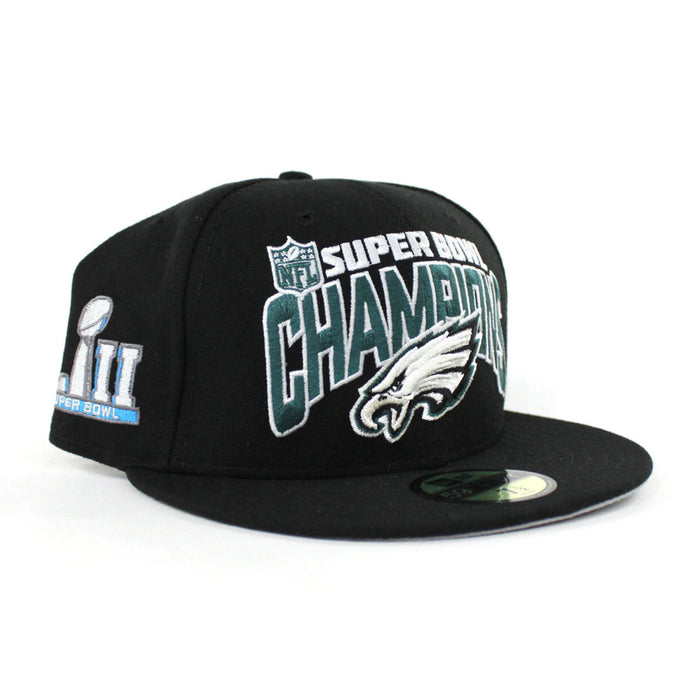 Philadelphia Eagles New Era NFL Super Bowl LII Secondary Champ 59FIFTY Fitted Hat
