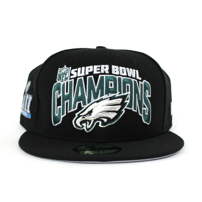 Philadelphia Eagles New Era NFL Super Bowl LII Secondary Champ 59FIFTY Fitted Hat