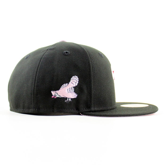 Philadelphia Phillies Cardinals Patch 59Fifty New Era Fitted Hat (Black Pink Under Brim)