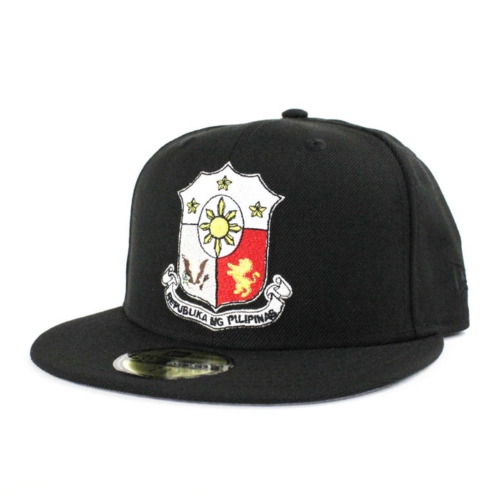 Philippine Crest New Era 59Fifty Fitted Hats (Black Gray Under Brim)