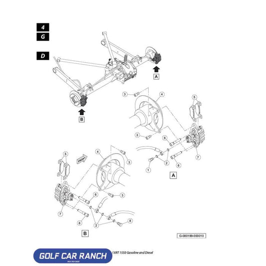 103418801 PIN SLIDE CALIPER 7/16 CLUB CAR XRT - BRAKES