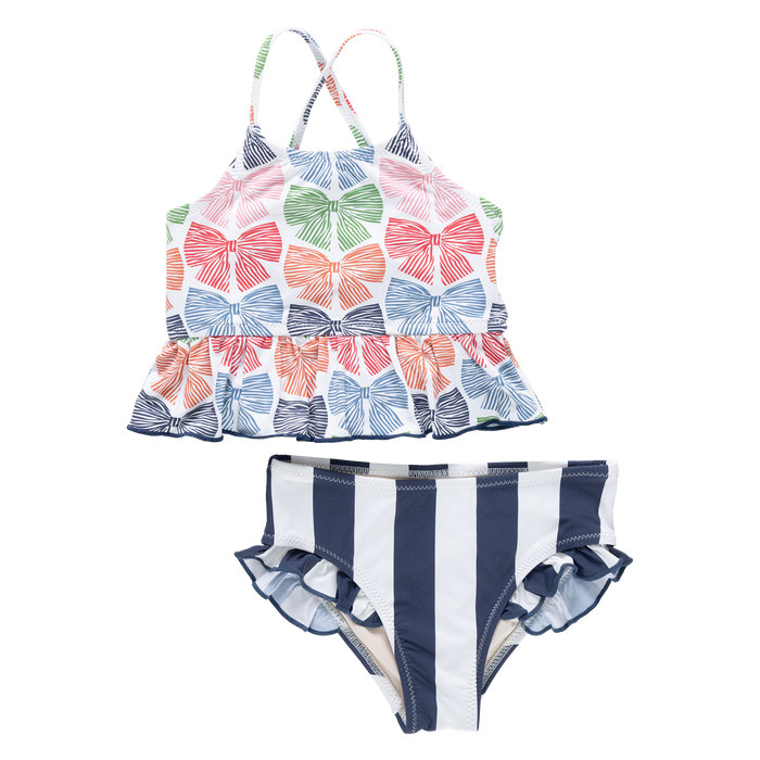 Pink Chicken Joy Tankini in Multi Bows