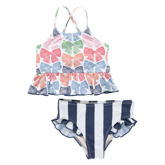 Pink Chicken Joy Tankini in Multi Bows