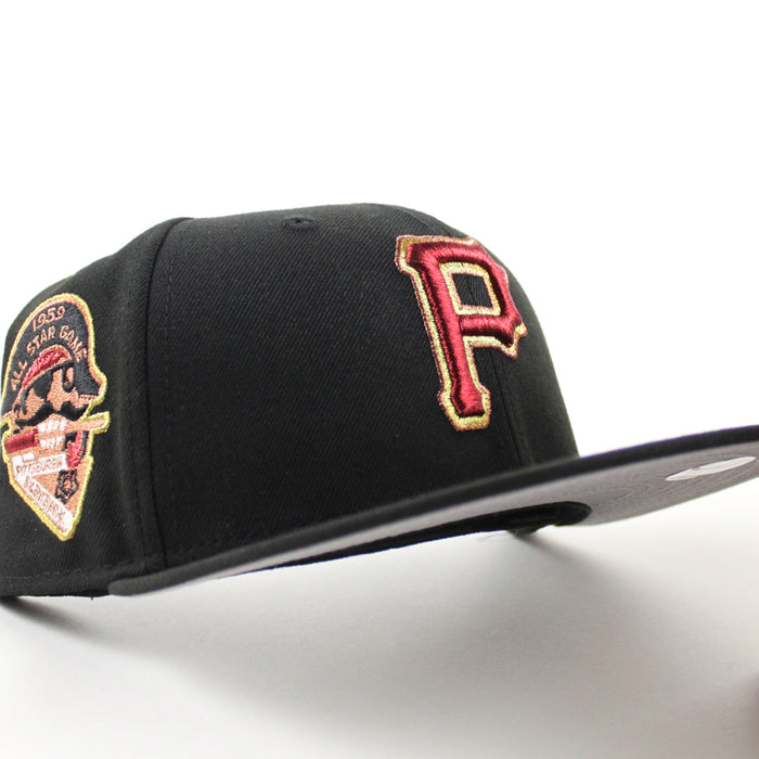Pittsburgh Pirates 1959 All Star Game 59Fifty New Era Fitted Hats (Black Gray Under Brim)