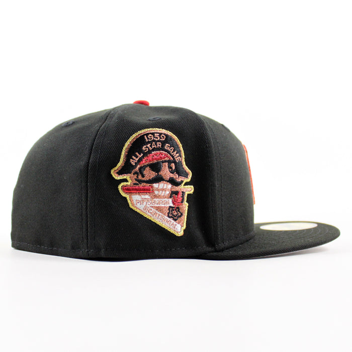 Pittsburgh Pirates 1959 All Star Game 59Fifty New Era Fitted Hats (Black Gray Under Brim)