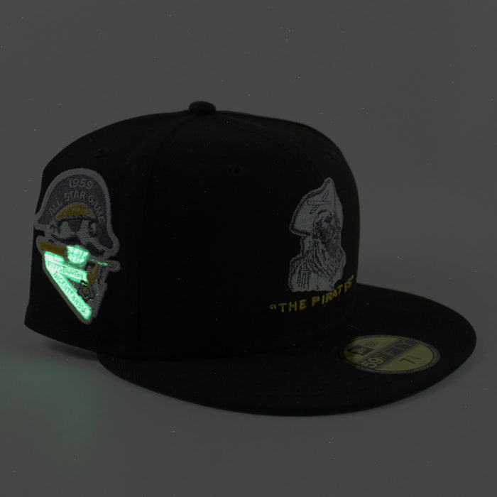 Pittsburgh Pirates 1996 All Star Game 59Fifty New Era Fitted Hats (Metallic Iris Pack Black Blue Green Under Brim)
