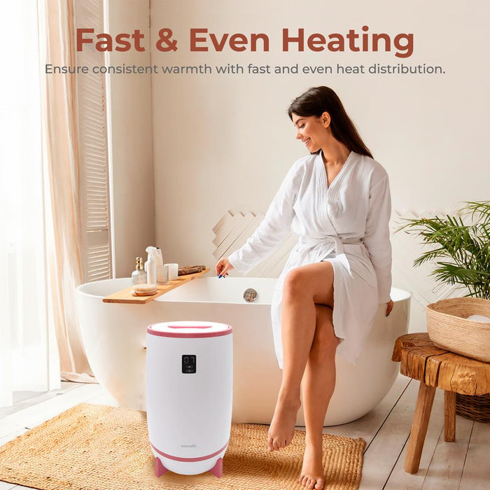 Portable Towel Warmer, Quick Heat, Auto Shut-Off, Pink