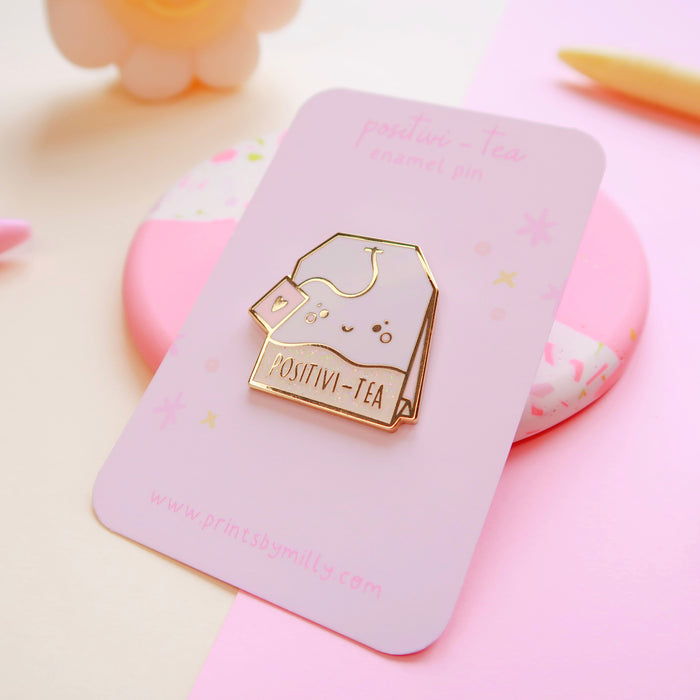 Positivi-tea Enamel Pin