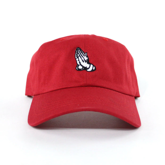 Praying Hands Dad Hat (Red)