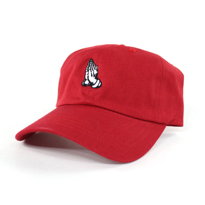 Praying Hands Dad Hat (Red)