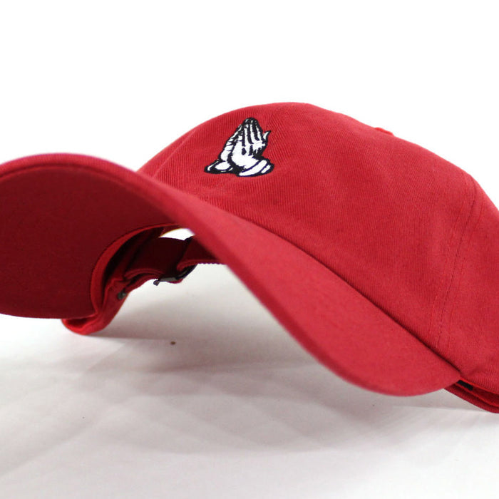 Praying Hands Dad Hat (Red)
