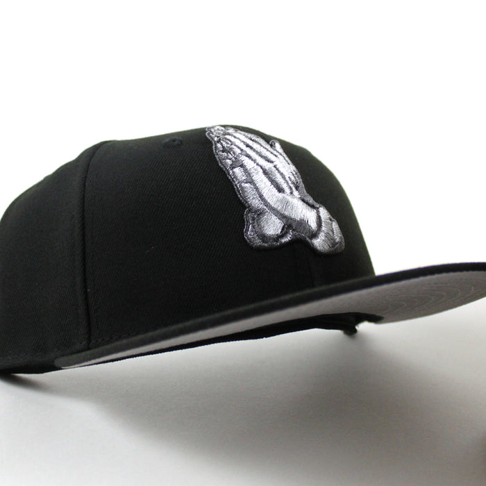Praying Hands New Era 59Fifty Fitted Hat (Black Gray Under Brim)