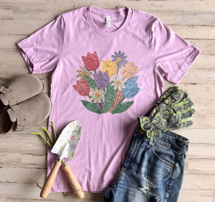 PREORDER: Patchwork Flowers Tee