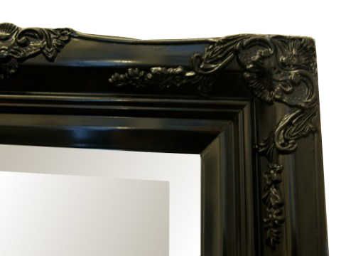 Princess Black Gloss Mirror Print Decor