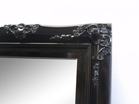 Princess Black Gloss Mirror Print Decor