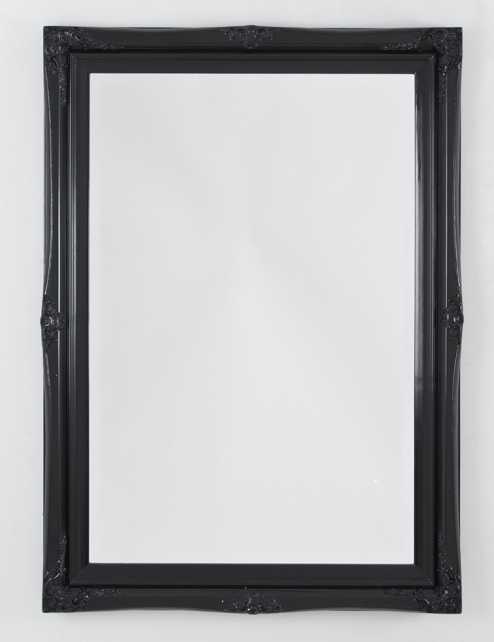 Princess Black Gloss Mirror Print Decor