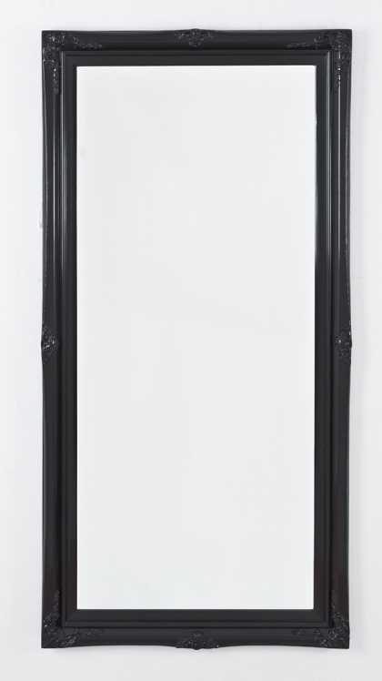 Princess Black Gloss Mirror Print Decor