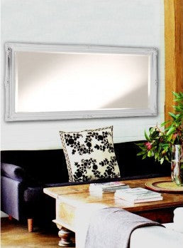 Print Decor Princess Gloss White Mirror, in a living room
