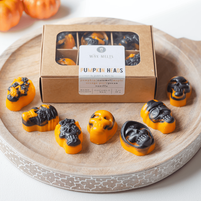 Pumpkin Heads Halloween Wax Melts | Fall Tarts Pack of 6 - Jarful House