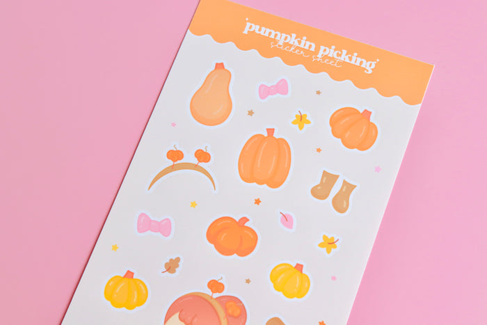 Pumpkin Picking Sticker Sheet