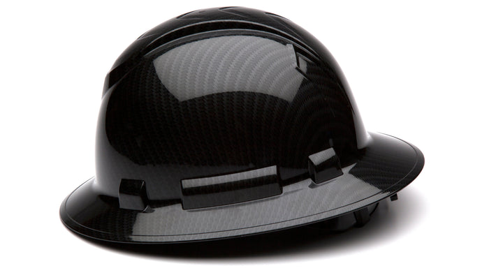 Pyramex Full Brim Graphite Hard Hat_Black Shiny Hard Hats & Accessories Pyramex Shiny Black Graphite OS