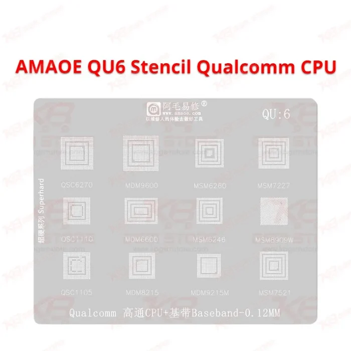 Qualcomm CPU QU6 Stencil AMAOE