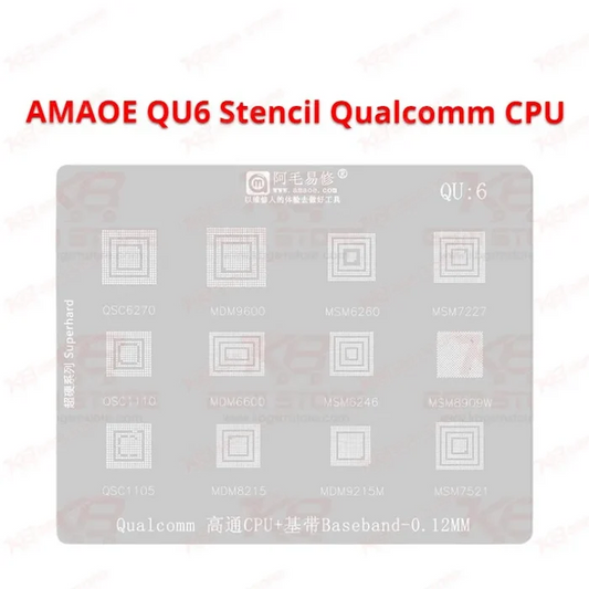 Qualcomm CPU QU6 Stencil AMAOE