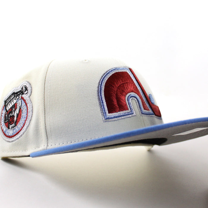 Quebec Nordiques Stanley Cup 1893-1993 New Era 59Fifty Fitted Hat (Chrome White Light Blue Gray Under brim)