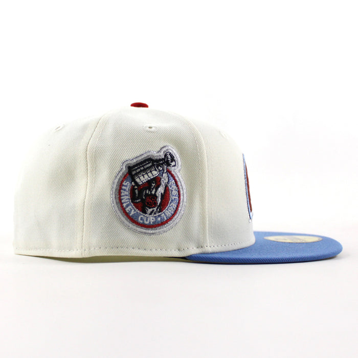 Quebec Nordiques Stanley Cup 1893-1993 New Era 59Fifty Fitted Hat (Chrome White Light Blue Gray Under brim)