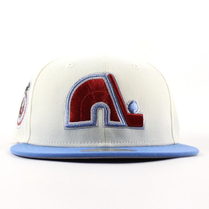 Quebec Nordiques Stanley Cup 1893-1993 New Era 59Fifty Fitted Hat (Chrome White Light Blue Gray Under brim)
