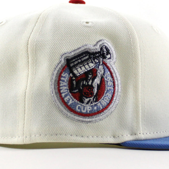 Quebec Nordiques Stanley Cup 1893-1993 New Era 59Fifty Fitted Hat (Chrome White Light Blue Gray Under brim)