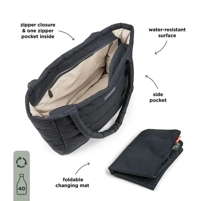 Quilted Water-Resistant Baby Changing Tote Bag