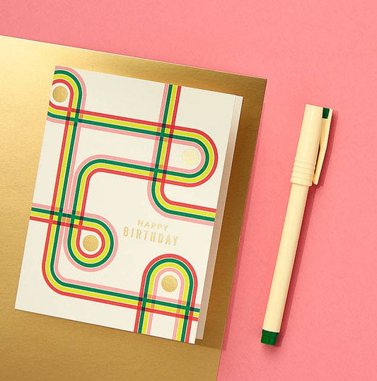 Rainbow Ribbon Birthday Card