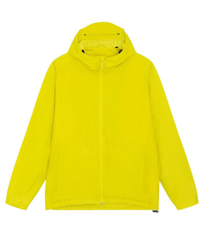 yellow Recycled Polyester Lightweight Waterproof Jacket | Bascora