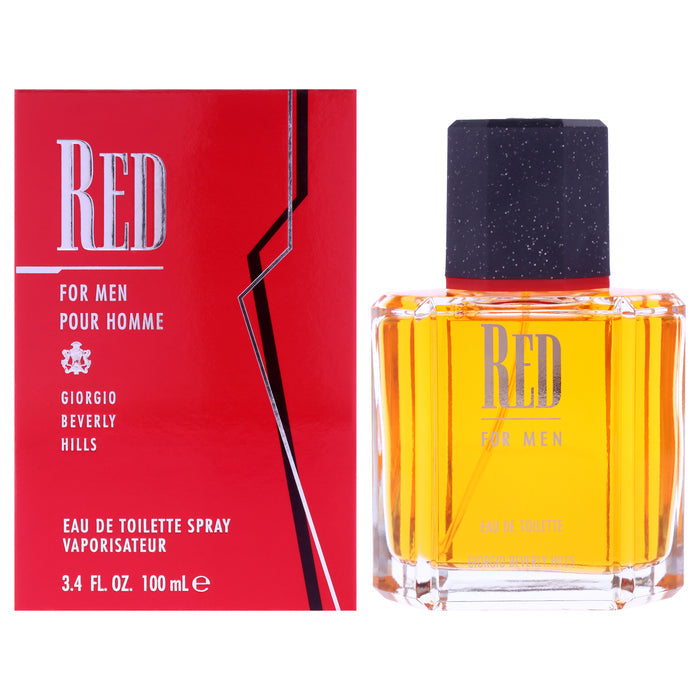 Red by Giorgio Beverly Hills for Men - 3.4 oz EDT Spray