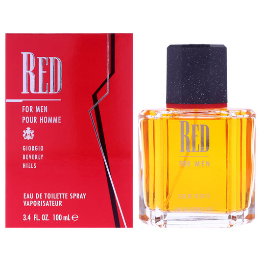 Red by Giorgio Beverly Hills for Men - 3.4 oz EDT Spray