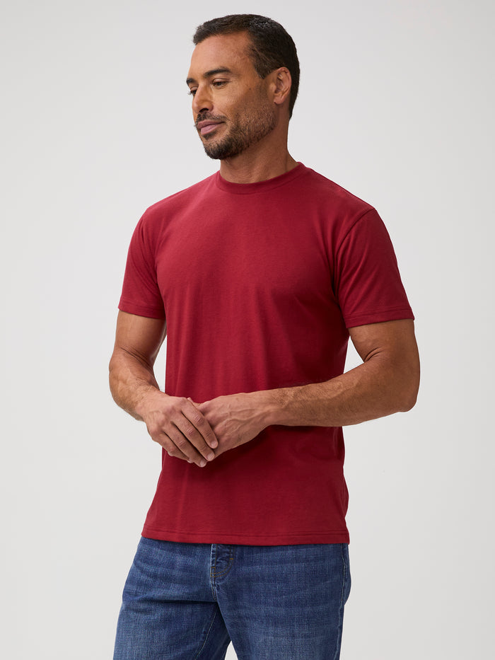 Chad is 6'1" and wears a size M # Chili Crew Tee | Model Wears a Medium | FCT