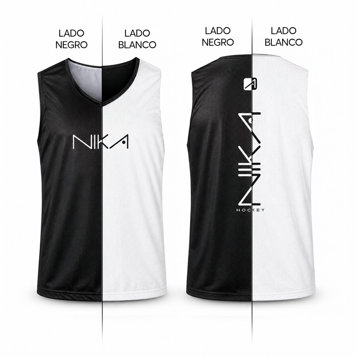 Remera musculosa reversible Negro/Blanco