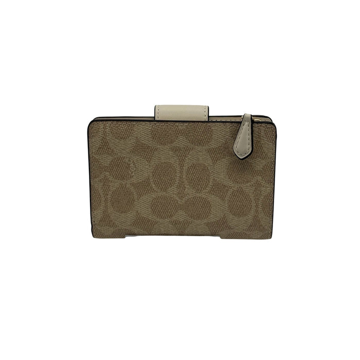 RETAIL $198 Coach Medium Corner Zip Wallet In Signature Canvas*NWT