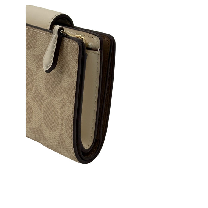 RETAIL $198 Coach Medium Corner Zip Wallet In Signature Canvas*NWT